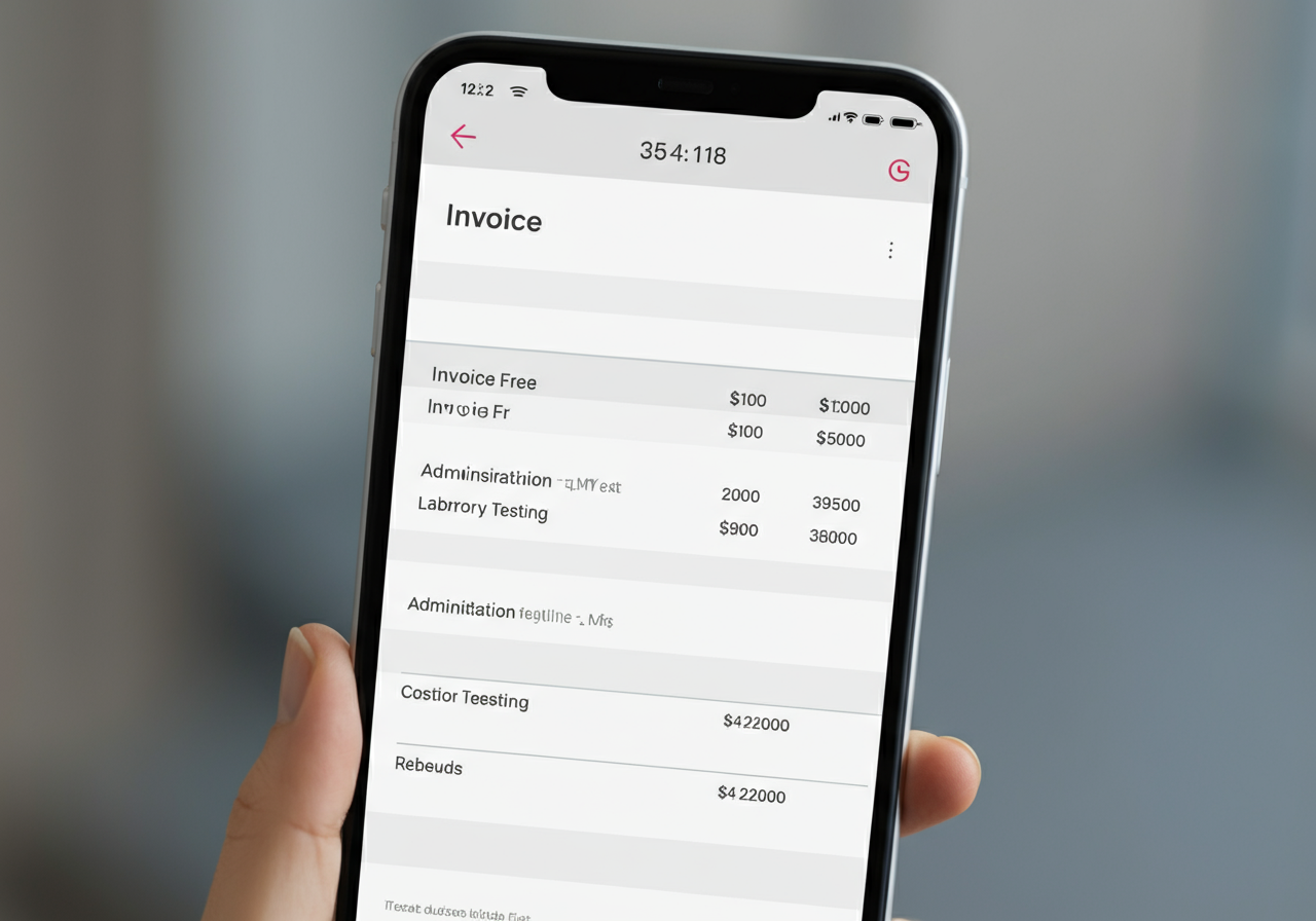 Crisp Itemized Invoice UI Snippet